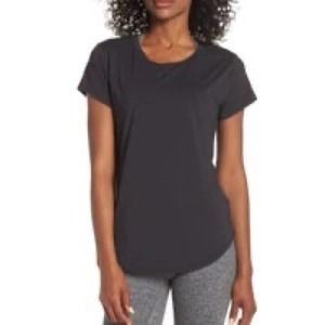 Zella T-Shirt XSmall Womens Black Strength Performance Crew Neck Short Sleeve